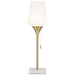 Rivet Harper Mid-Century Marble and Brass Table Lamp