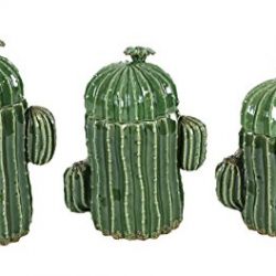 Deco Large Ceramic Green Cactus Pottery Decorative Jars