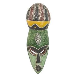 NOVICA Decorative Nigerian Large African Rubber Wood Mask