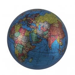 Zeckos Set of 6 Colorful Metallic World Globe Decorative Balls 4 inch