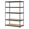 Edsal Black Steel Storage Rack, 5 Adjustable Shelves