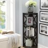Convenience Concepts Oxford 3-Tier Corner Bookcase, Espresso