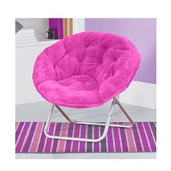 Very Comfortable Mainstays Faux-Fur Saucer Chair (Pink)