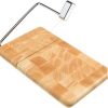 Prodyne End Grain Beech wood Butcher Block Cheese Slicer