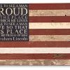 Second Nature By Hand 28x20 American Flag Reclaimed Wood Sign