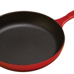 Lodge Enameled Cast Iron Skillet, 11-inch, Red