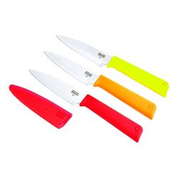 Kuhn Rikon Color Plus Classic Paring Knife Set, Red/Orange/Yellow