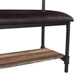 Homissue Industrial Pipe Hall Tree with Storage Bench