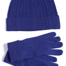 Fishers Finery Women's 100% Pure Cashmere Hat & Glove Set