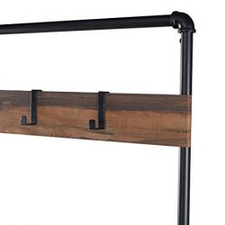 Homissue Industrial Pipe Hall Tree with Storage Bench