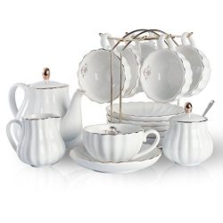 Porcelain Tea Sets British Royal Series, 8 OZ Cups& Saucer