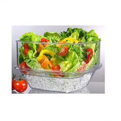 Flip Salad On Ice Bowl with Lid Set: Freshness at Your Fingertips