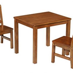 Kids Table and 2 X Back Chairs Set Solid Hard Wood