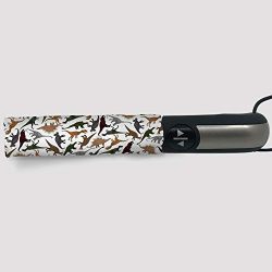 Folding Umbrella,Jurassic Decor,Auto Open Close Umbrella