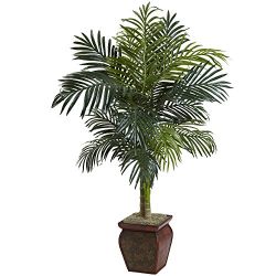 Nearly Natural Cane Palm with Decorative Container
