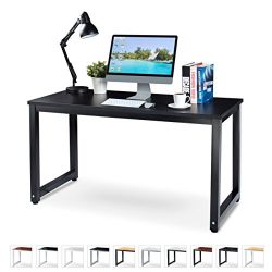 Office Computer Desk – 55” x 23” Black Laminated Wooden