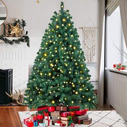 Ztotop 7.5 Foot Premium Spruce Hinged Artificial Christmas Tree