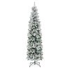 Best Choice Products 7.5ft Snow Flocked Artificial Pencil Christmas