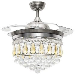 TiptonLight 42 Inch Crystal Ceiling Fan Light