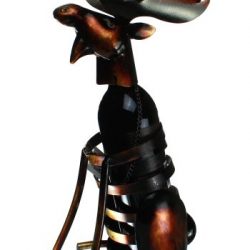 Metal Rustic Moose - Decorative Wine Bottle Holder