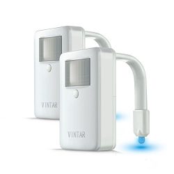 [2-Packs] Vintar 16-Color Motion Sensor LED Toilet Night Light