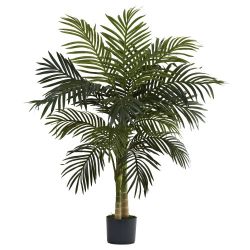 Nearly Natural Golden Cane Palm Tree, 4-Feet, Green