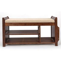 Bocca Shoe Rack Bench, Bamboo Removable