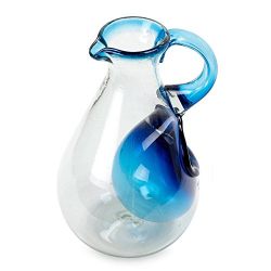 NOVICA Hand Blown Clear Glass Pitcher