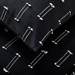 Rivet Global Textured Duvet Cover Set, King, Black