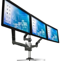 Triple Desk Monitor Mount for LCD and LED Computer