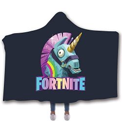 SimonaDnch Fortnite Llama Unicorn Horse Hooded Blanket