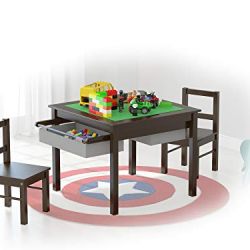 UTEX 2-in-1 Kids Multi Activity Table and 2 Chairs Set
