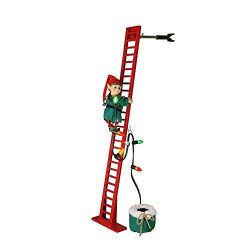 Mr. Christmas 40" Super Climbing Elf, Red Green Ladder