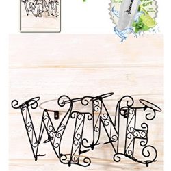 Gift Included- Wall Mounted Metal Wine Rack Kitchen Bar