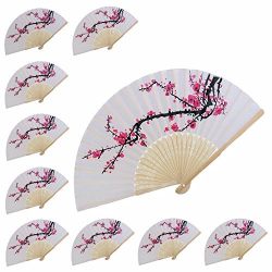 100 pcs Delicate Cherry Blossom Design Silk Folding