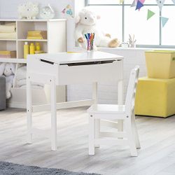 Lipper Schoolhouse Desk and Chair Set - Vanilla