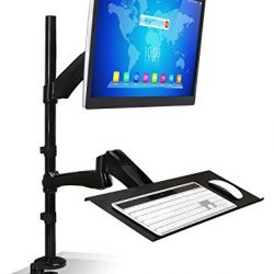 Stand Desk Mount Workstation, Height Adjustable Standing Desk