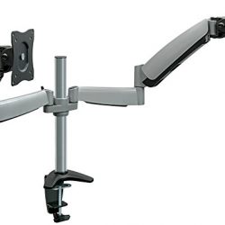 Mount-It! Monitor Desk, Mount Dual Arm With Height Adjustable