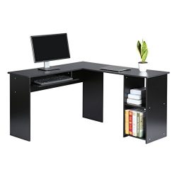 LANGRIA L-Shaped Corner Computer Desk Home Office Work