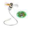 B2ocled-USB LED Clock Fan 90mm USB-Powered Portable Fan