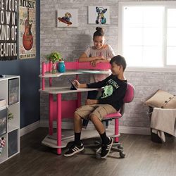 Calico Designs Study Corner Desk, Pink