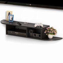 Tribesigns 2 Tier Modern Wall Mount Floating Shelf TV Console