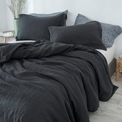 PHF Pure Linen Duvet Cover Set Luxurious Soft