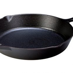 Lodge Seasoned Cast Iron Skillet - 12 Inch Ergonomic Frying Pan