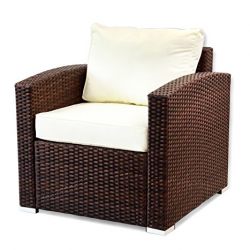 Patio Resin Outdoor Garden Deck Yard Wicker Lounge Chair