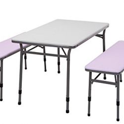 COSCO Kids Adjustable Height 3pc Set, 2 Benches