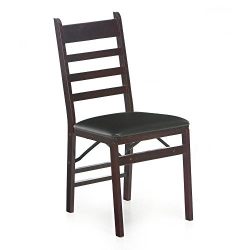 NEW COSCO Wood/Vinyl Commercial Folding Chair