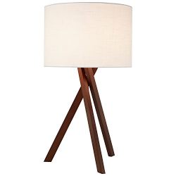Rivet Atlas Tripod Wood Table Lamp, With Bulb