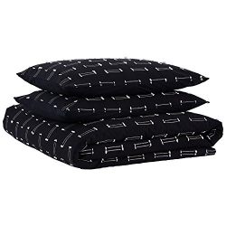 Rivet Global Textured Duvet Cover Set, King, Black