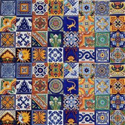 100 Mexican Ceramic Tiles Handmade Talavera Tiles
